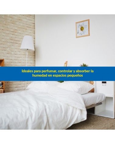 Absorbe la humedad por condensación en espacis pequeños o cerrados