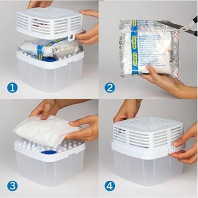 Deshumidificador Humydry Premium 450g Absorbe el exceso de humedad y evita la aparición de moho, manchas y olores. 
HUMYDRY Prem