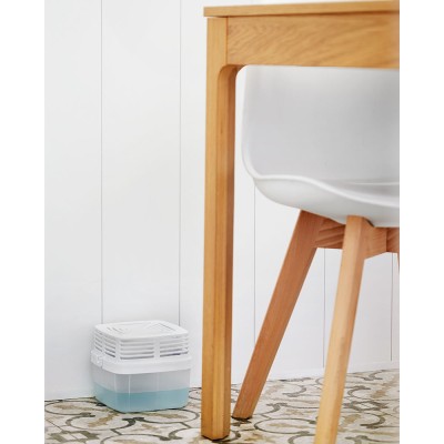 Deshumidificador Premium 450g absorbe el exceso de humedad del ambiente hasta alcanzar el nivel óptimo de humedad.