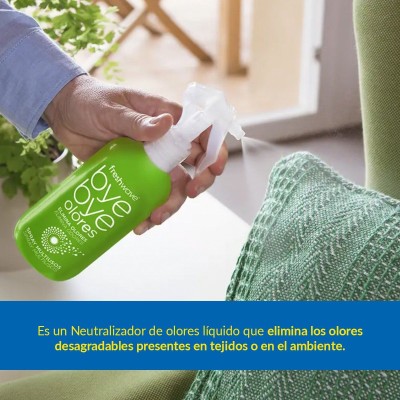 Puede ser aplicado en cualquier lugar y sobre cualquier tejido, neutralizando al instante el olor.