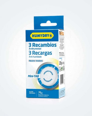Pack de 3 recambios antihumedad en tableta de 75g