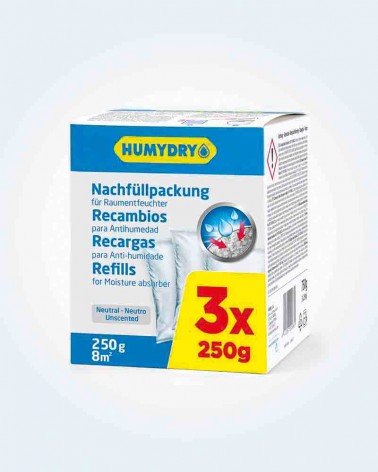 Humydry Recambios Antihumedad 3x250g