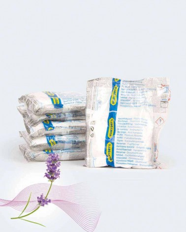 Pack de seis recambios antihumedad en bolsita Humydry de 450g aroma lavanda