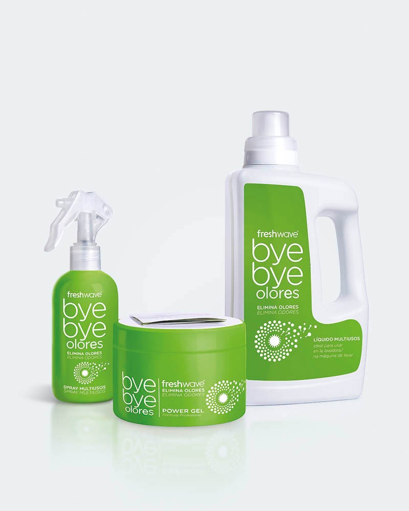 Pack de Neutralizador de olores compuesto por gel, aditivo y spray Freshwave