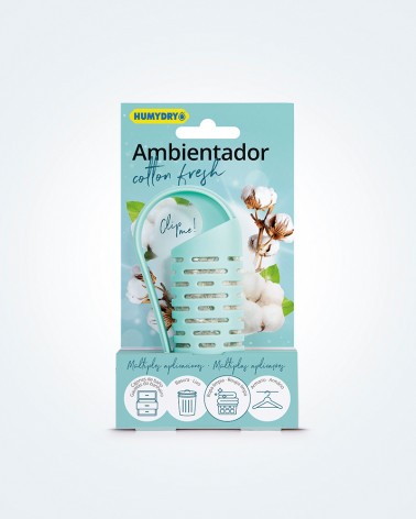 Ambientador en clip con aroma a cotton