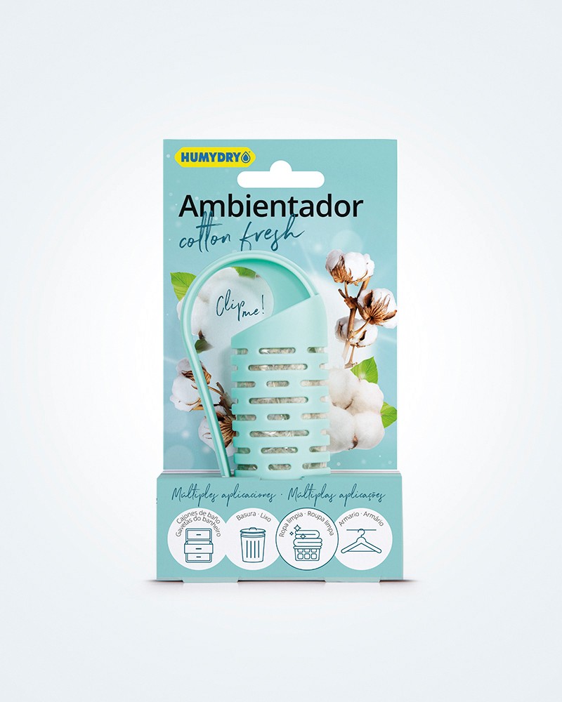 Ambientador en clip con aroma a cotton Ambientador en clip con aroma a cotton