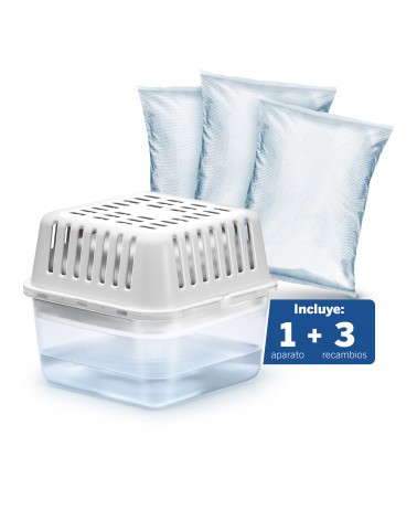 Pack 1 aparato antihumedad compact + 3 recambios