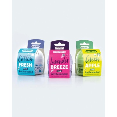 trío de deshumidificadores para absorber la humedad y perfumar las estancias