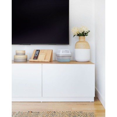 Discreto deshumidificador ideal para absorber la humedad del salón