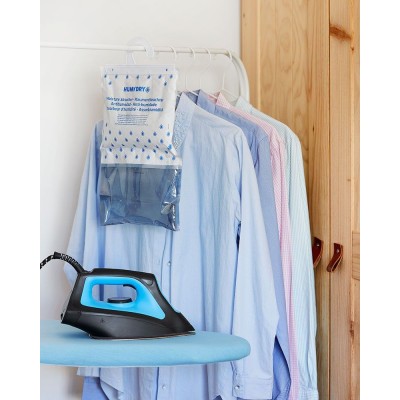 Zonas de lavandería y plancha libres de humedad con el deshumidificador colgante de Humydry