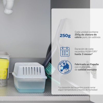Lote Antihumedad Humydry Compact 250g + 3 recambios