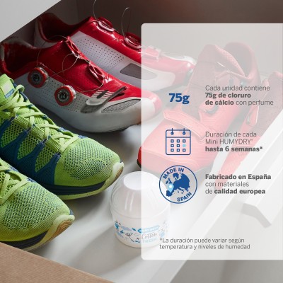 Lote Humydry 4 Mini 75g deshumidificadores Cotton Fresh