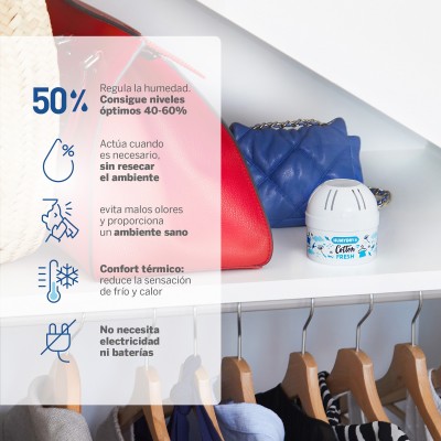 Lote Humydry 4 Mini 75g deshumidificadores Cotton Fresh