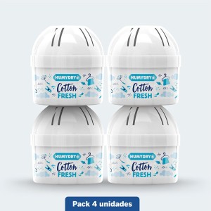 Lote Humydry 4 Mini 75g deshumidificadores Cotton Fresh