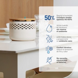 Dispositivo antihumedad decorativo para el hogar con pastilla de 500g