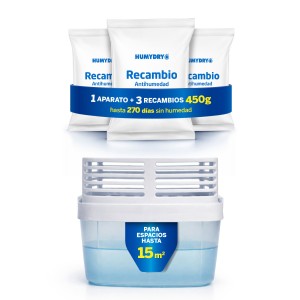 Lote Humydry Premium 450g + 3 Recambios de 450g