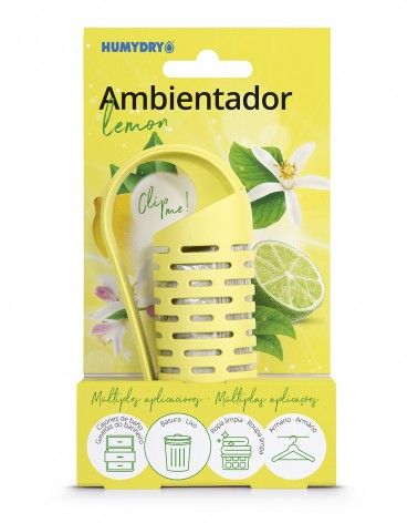 Ambientador en clip aroma limón de humydry